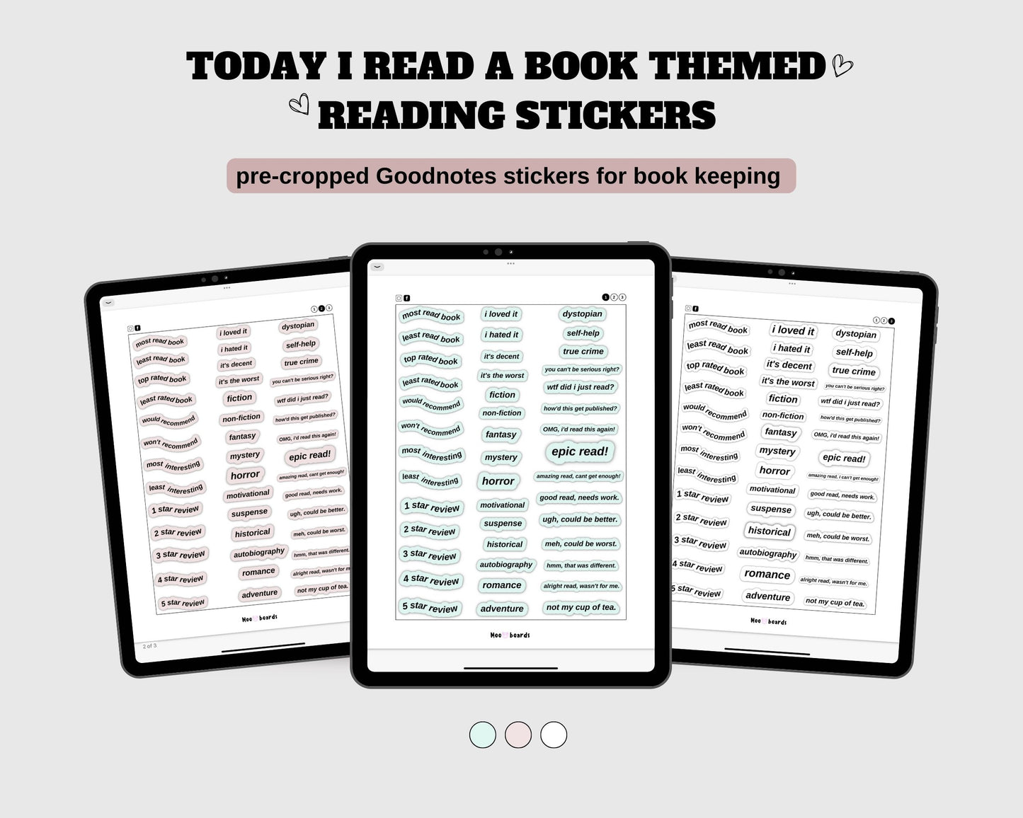 Today I Read A Book 💡 Reading Stickers